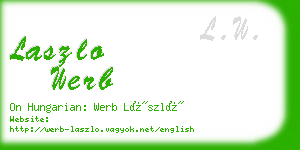 laszlo werb business card